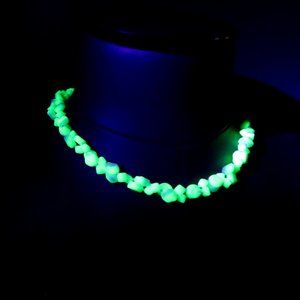 Uranium glass bead necklace